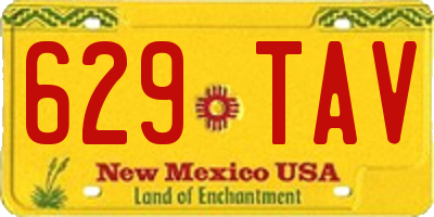 NM license plate 629TAV