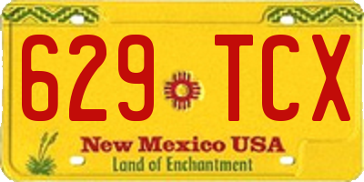 NM license plate 629TCX