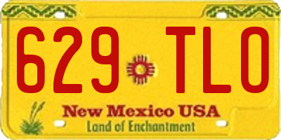 NM license plate 629TLO