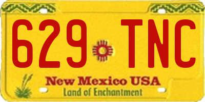 NM license plate 629TNC