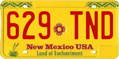 NM license plate 629TND