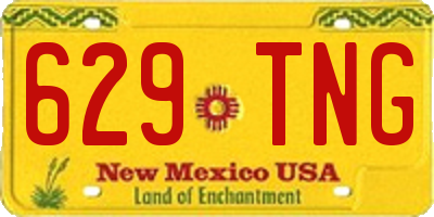 NM license plate 629TNG