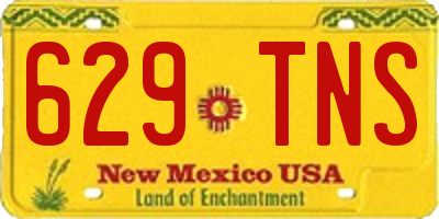 NM license plate 629TNS