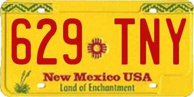 NM license plate 629TNY