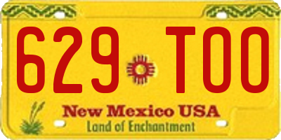 NM license plate 629TOO