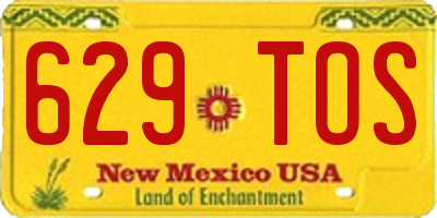 NM license plate 629TOS