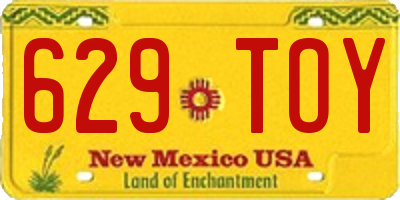 NM license plate 629TOY