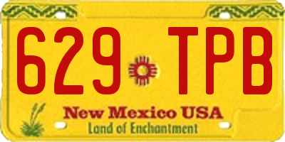 NM license plate 629TPB