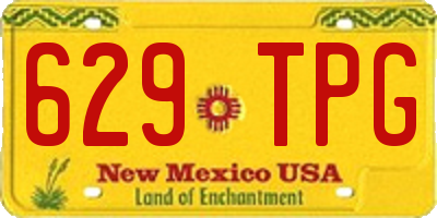 NM license plate 629TPG