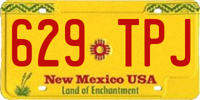 NM license plate 629TPJ