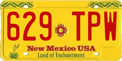 NM license plate 629TPW