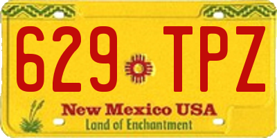 NM license plate 629TPZ