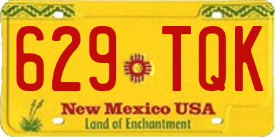 NM license plate 629TQK