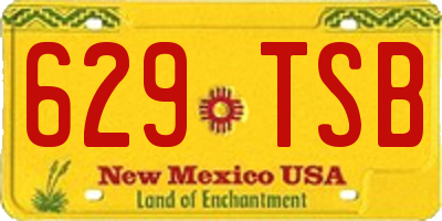 NM license plate 629TSB