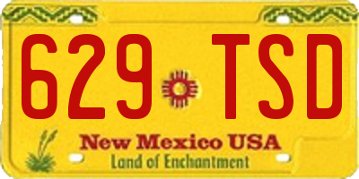 NM license plate 629TSD