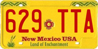 NM license plate 629TTA