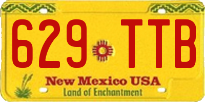 NM license plate 629TTB