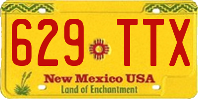 NM license plate 629TTX