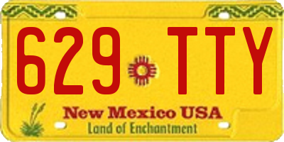 NM license plate 629TTY