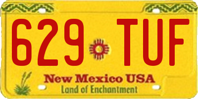 NM license plate 629TUF