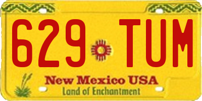 NM license plate 629TUM