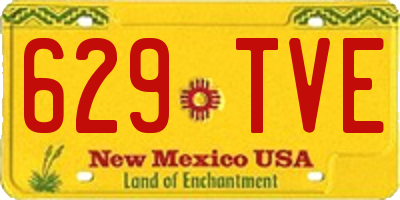 NM license plate 629TVE