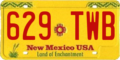 NM license plate 629TWB