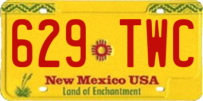 NM license plate 629TWC