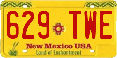 NM license plate 629TWE