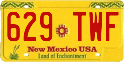 NM license plate 629TWF