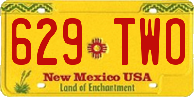 NM license plate 629TWO