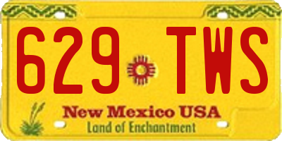 NM license plate 629TWS