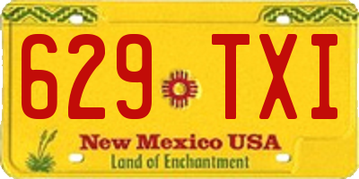 NM license plate 629TXI