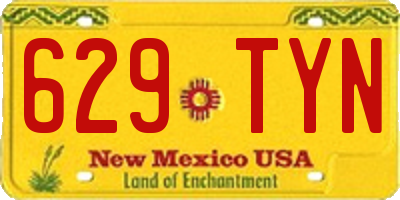 NM license plate 629TYN