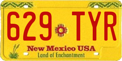 NM license plate 629TYR