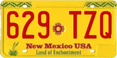 NM license plate 629TZQ