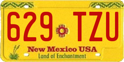 NM license plate 629TZU