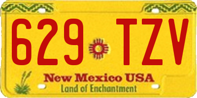 NM license plate 629TZV