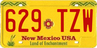 NM license plate 629TZW