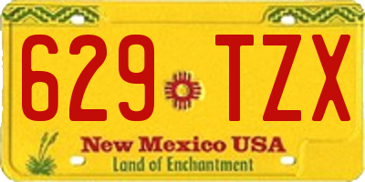 NM license plate 629TZX