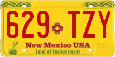 NM license plate 629TZY