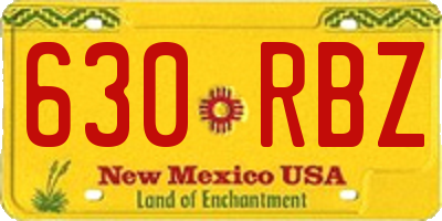 NM license plate 630RBZ