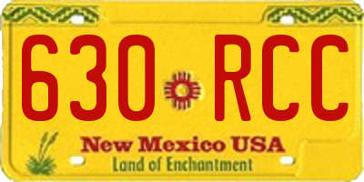NM license plate 630RCC