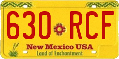 NM license plate 630RCF