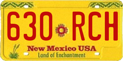 NM license plate 630RCH