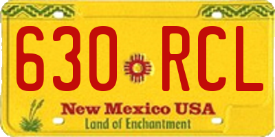 NM license plate 630RCL