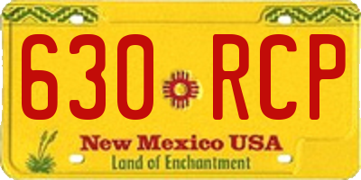 NM license plate 630RCP