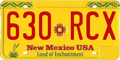 NM license plate 630RCX