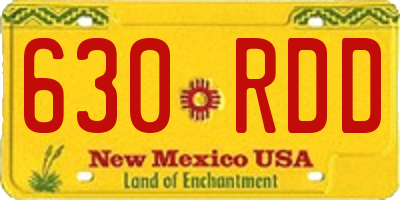 NM license plate 630RDD