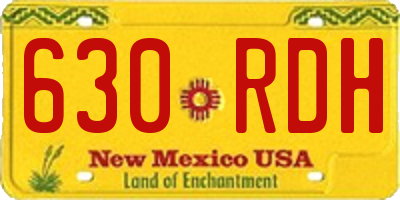 NM license plate 630RDH